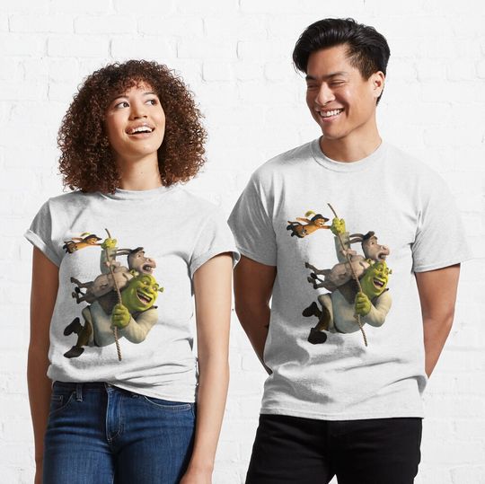 Discover Shrek, Donkey and Puss in Boots from Shrek Movie Classic T-Shirt