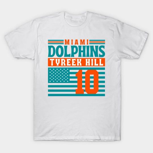 Discover Tyreek Hill 10 Miami Dolphins Football T-Shirt