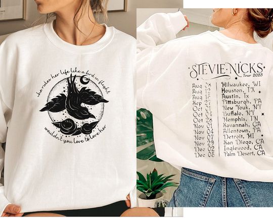 Discover Stevie Nicks Tour 2023 Sweatshirt, Fleetwood Mac Band Bird In Flight Rhiannon Sweatshirt
