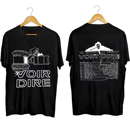 Discover Earl Sweatshirt and The Alchemist Voir Dire Tour 2023 Shirt, Earl Sweatshirt and The Alchemist Fan Shirt, Voir Dire 2023 Concert Shirt