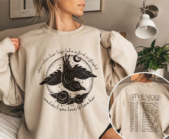 Discover Stevie Nicks Tour 2023 Shirt Fleetwood Mac Band Bird In Flight Rhiannon