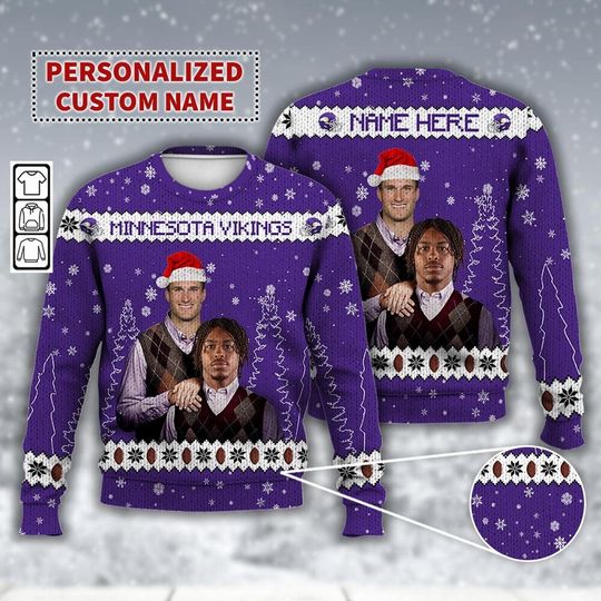 Discover Justin Jefferson Kirk Cousins Minnesota Football Ugly Christmas Sweater