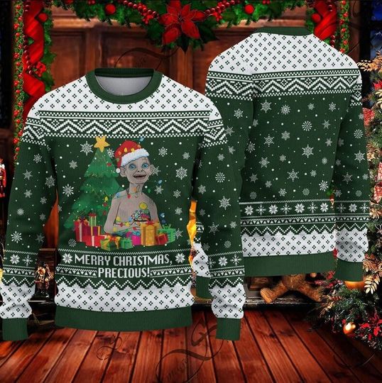 Discover My Precious Meme Ugly Sweater, My Precious LOTR Ugly 3D Sweater