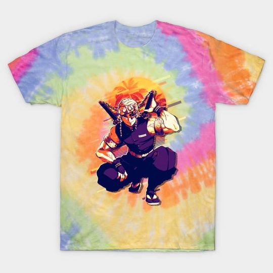 Discover Tengen Uzui Kimetsu no Yaiba demon Tie Dye T-Shirt