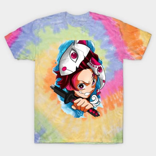 Discover Tanjiror Kimetsu no Yaiba demon Tie Dye T-Shirt