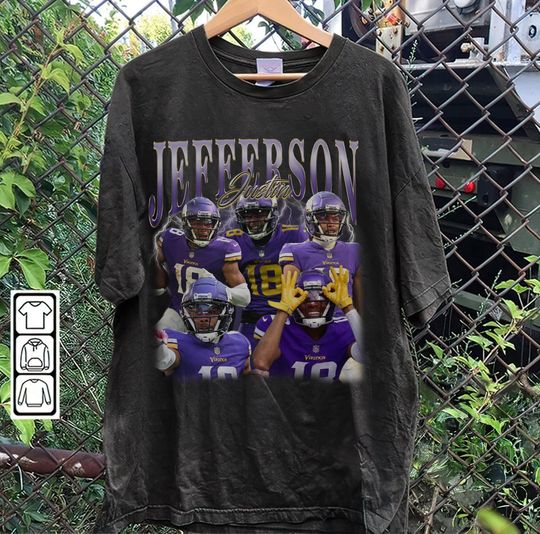 Discover Vintage Justin Jefferson Shirt, Football shirt, Classic 90s Graphic Tee