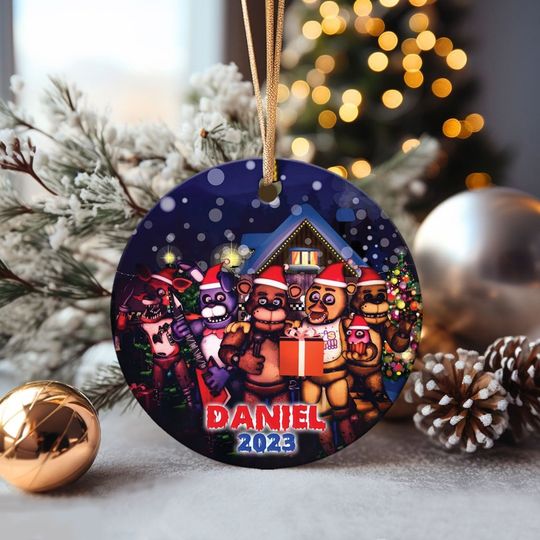 Discover Personalized Five Nights At Freddys Christmas Ornament, FNAFS Ornament