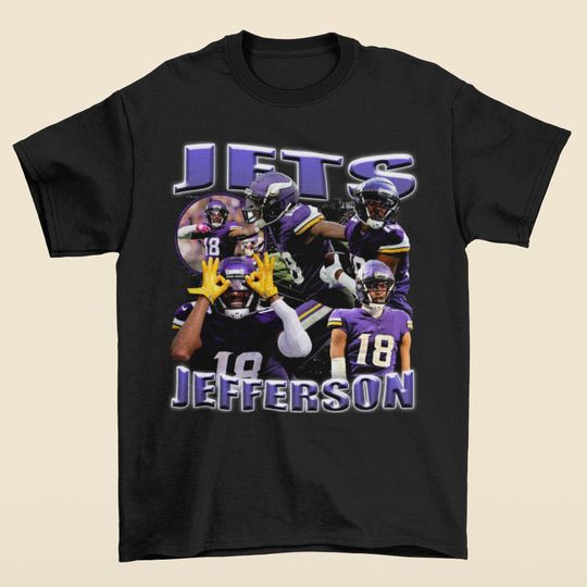 Discover Justin Jefferson JETS Vintage Bootleg Style T-Shirt