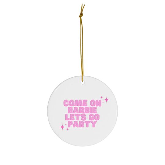 Discover Barbie themed Ceramic Ornament