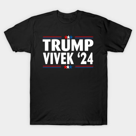 Discover Donald Trump Vivek Ramaswamy '24 American Flag - Donald Trump Vivek Ramaswamy 24 - T-Shirt