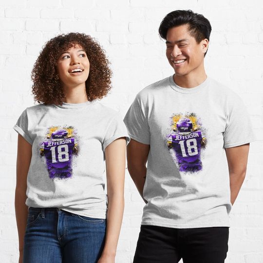 Discover Justin Jefferson Classic T-Shirt, Justin Jefferson Vintage 90s Graphic Style T-Shirt