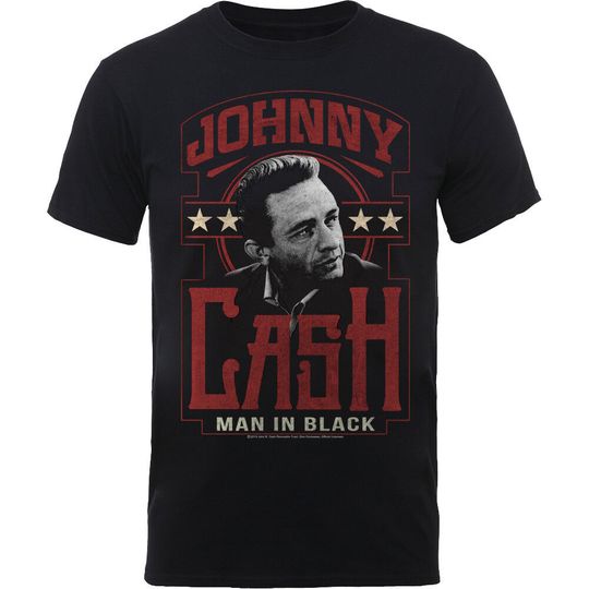 Discover Johnny Cash Man In Black Country Rock Tee T-Shirt Mens Unisex
