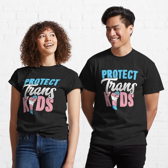 Discover Protect Trans Kids Transgender Pride Flag Love LGBTQ Ally T-Shirt