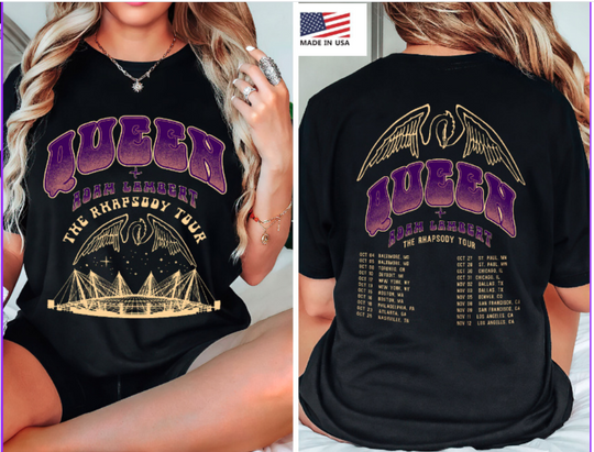 Discover Queen Adam Lambert The Rhapsody Tour 2023 T-Shirt