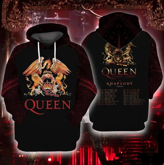 Discover Queen Adam Lambert The Rhapsody Tour 2023 Hoodie