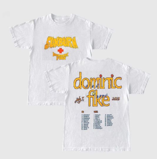 Discover Dominic Fike Sunburn 2023 Tour Shirt, Dominic Fike Comic T Shirt