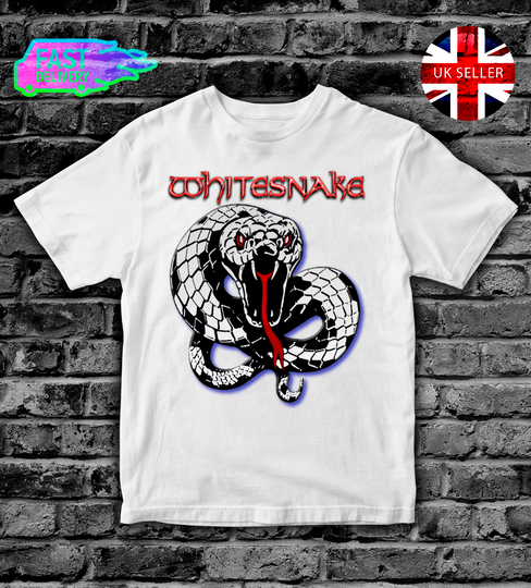 Discover Whitesnake T-Shirt Top Adults Mens T-Shirt Whitesnake