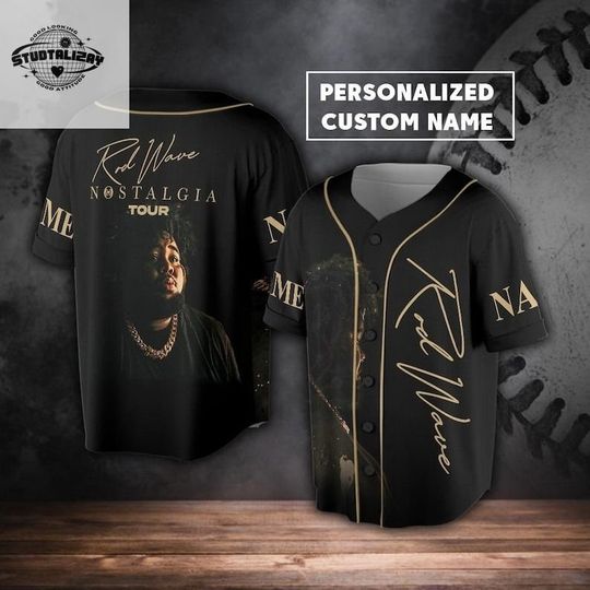 Discover Rod Wave Nostalgia 2023 Tour Baseball Jersey