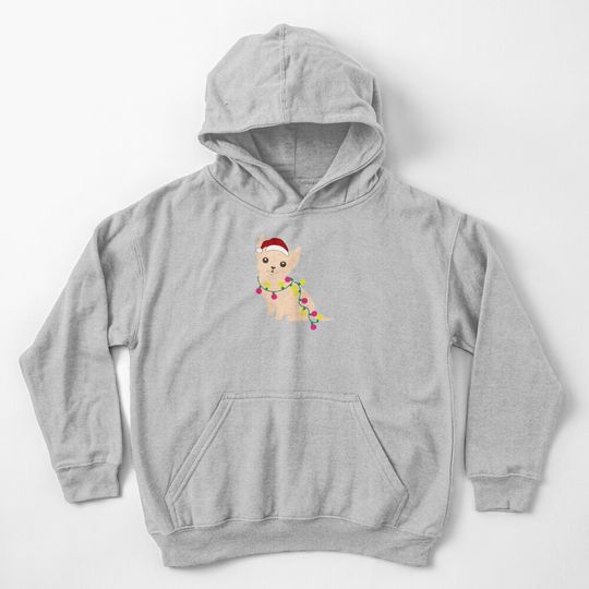 Discover Christmas Chihuahua Santa Dog Holiday Kids Pullover Hoodie
