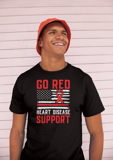 Discover Go Red Heart Disease Support Shirt, Congenital Heart Disease Shirt