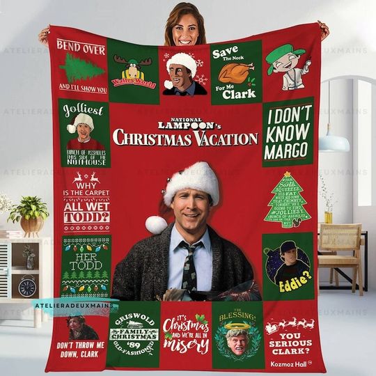 Discover Clark Griswold Fleece Blanket, Cousin Eddie Christmas Movies Blanket