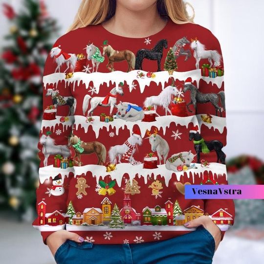 Discover Christmas Horse Lover Sweatshirt