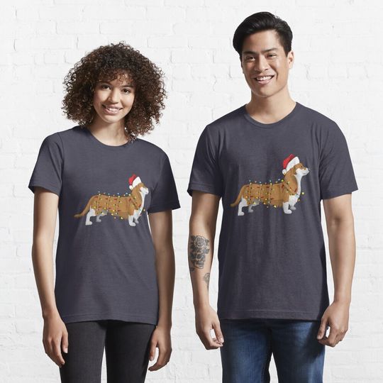 Discover Corgi Holiday Christmas Light Essential T-Shirt