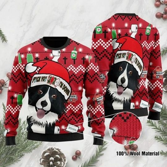 Discover Black And White Border Collie Ugly Christmas Sweater