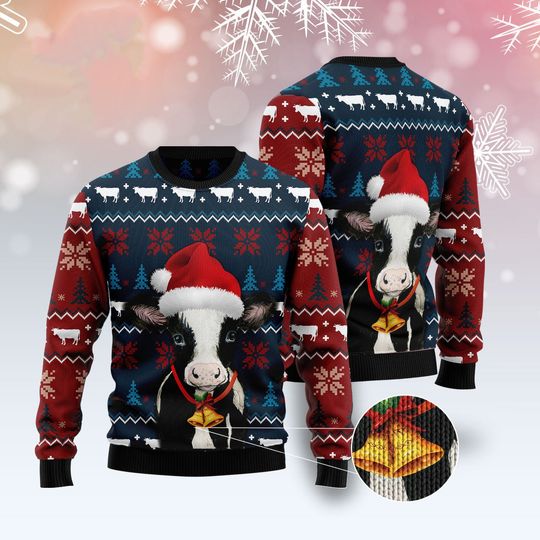 Discover Lovely Cow Ugly Christmas Sweater, Christmas Gift