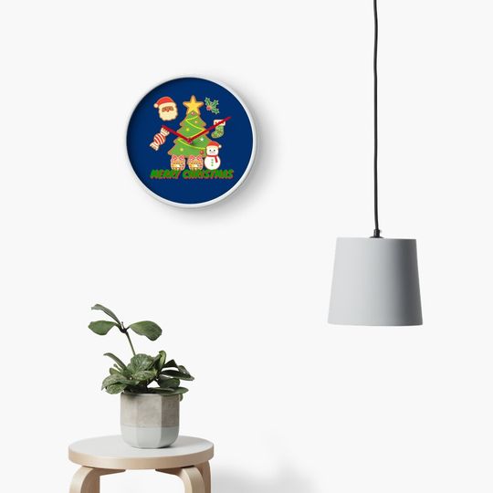 Discover Gingerbread Christmas Seamless Pattern Clock