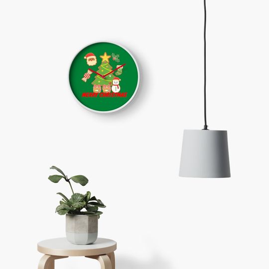 Discover Gingerbread Christmas Seamless Pattern Clock