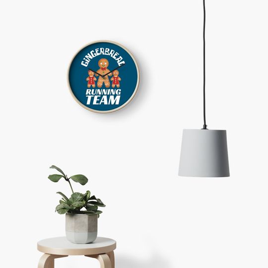 Discover Gingerbread Running Team Clock