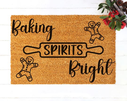 Discover Baking Spirits Bright Holiday Doormat