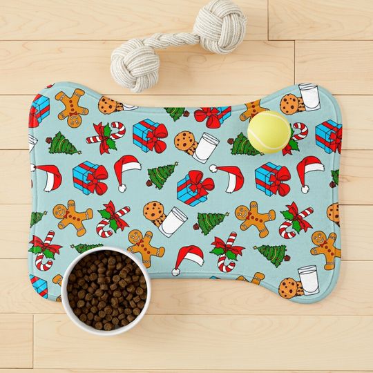 Discover Christmas Colourful Pattern Pet Mat