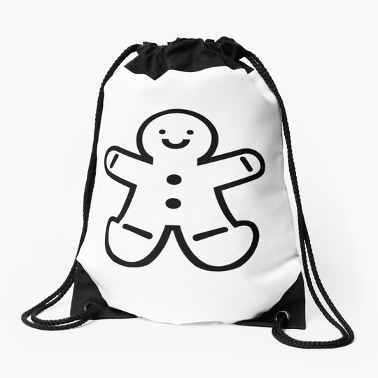 Discover Gingerbread Men PNG Design Drawstring Bag