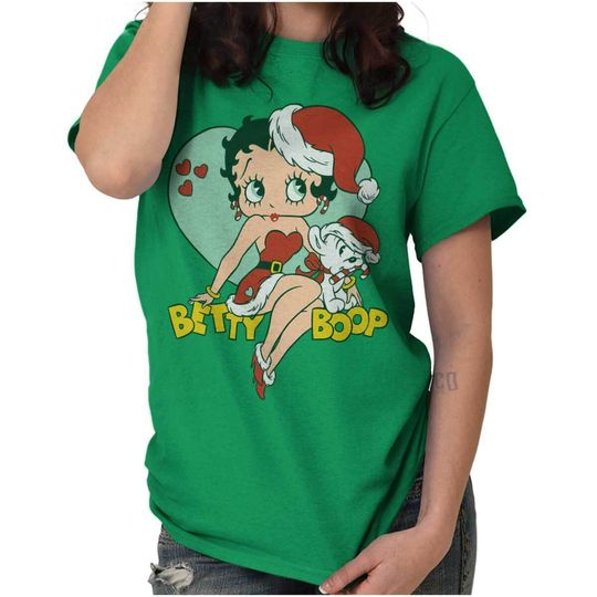 Discover Betty Boop Christmas Mrs Santa Claus T Shirt