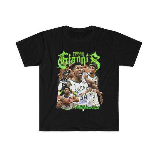 Discover Adult Unisex Giannis Antetoko Softstyle Sports Fan T-Shirt