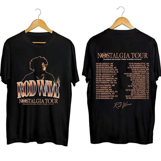 Discover Rod wave Nostalgia tour 2023 Shirt, Rod wave Concert Shirt