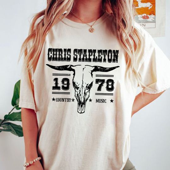 Discover Chris Stapleton ESTD 1978 T-Shirt, Chris Stapleton Bullhead