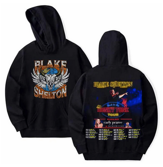 Discover Blake Shelton Back To The Honky Tonk Tour 2023 hoodie