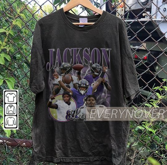 Discover Vintage Lamar Jackson Shirt, Sweatshirt, Hoodie, Football shirt, Classic 90s Graphic Tee