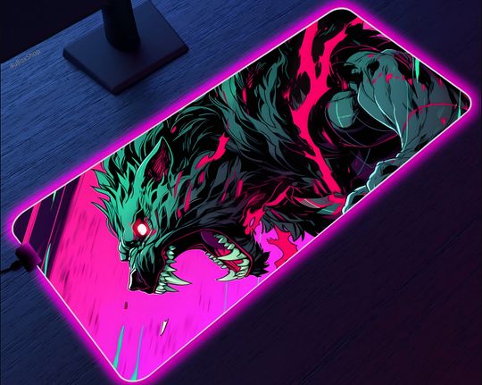 Discover Neon Monster LED Gaming Mousepad, RGB Lighting