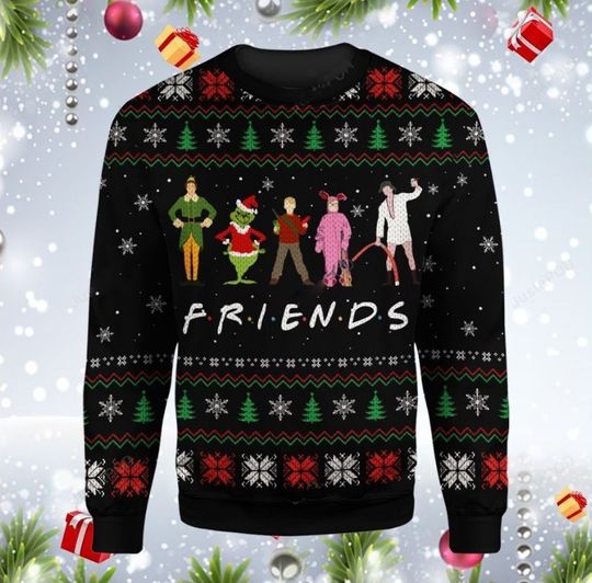 Discover funny character And Friends Christmas Ugly Sweater