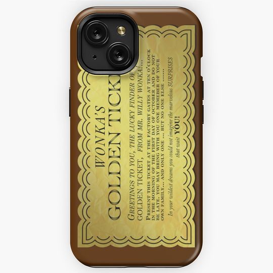 Discover Golden Ticket Willy Wonka iPhone Case