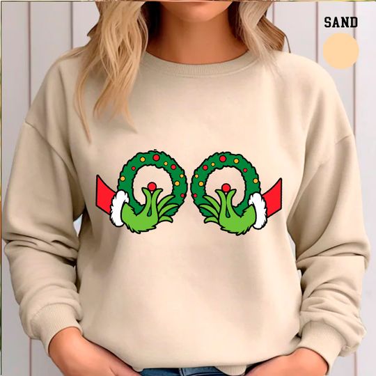 Discover Funny Character Hands Christmas Sweatshirt