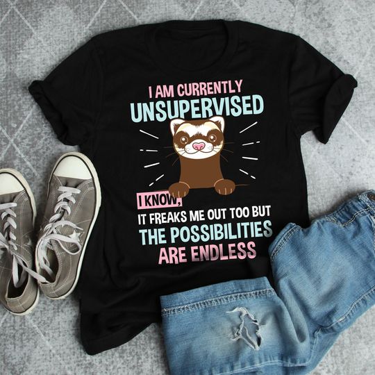 Discover Cute Ferret Mom T-Shirt, Funny Gift for Ferret Lovers