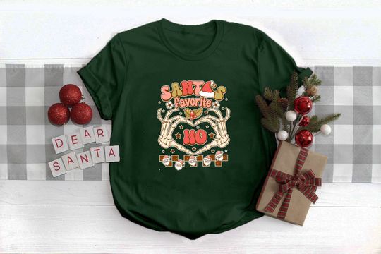 Discover Santa's Favorite Ho, Cute Christmas Tshirt, Funny Christmas Tee