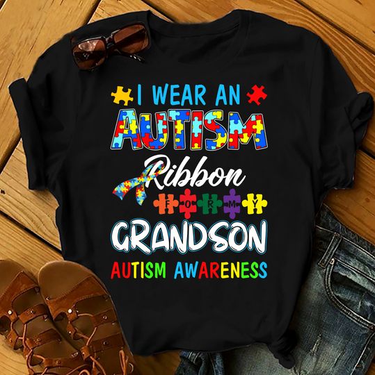 Discover Grandson Autism Awareness - Autism Awereness T-Shirts