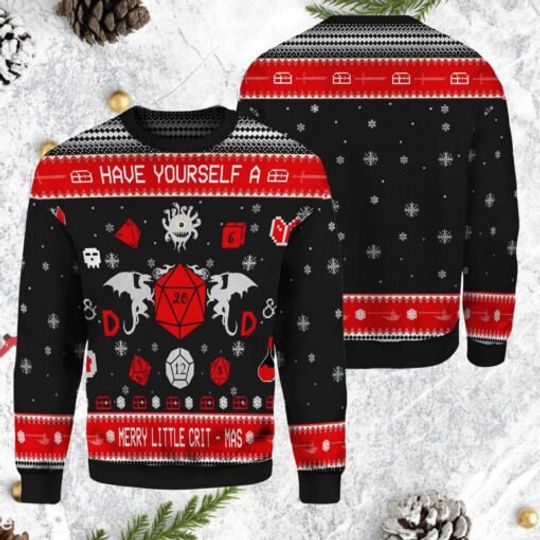 Discover D&D Have Your Self A Merry Little CritMas Ugly Sweater