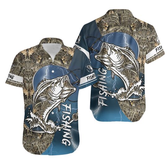 Discover Tmarc Tee Bass fishing Sport - Blue version Fishing Hawaii Shirt
